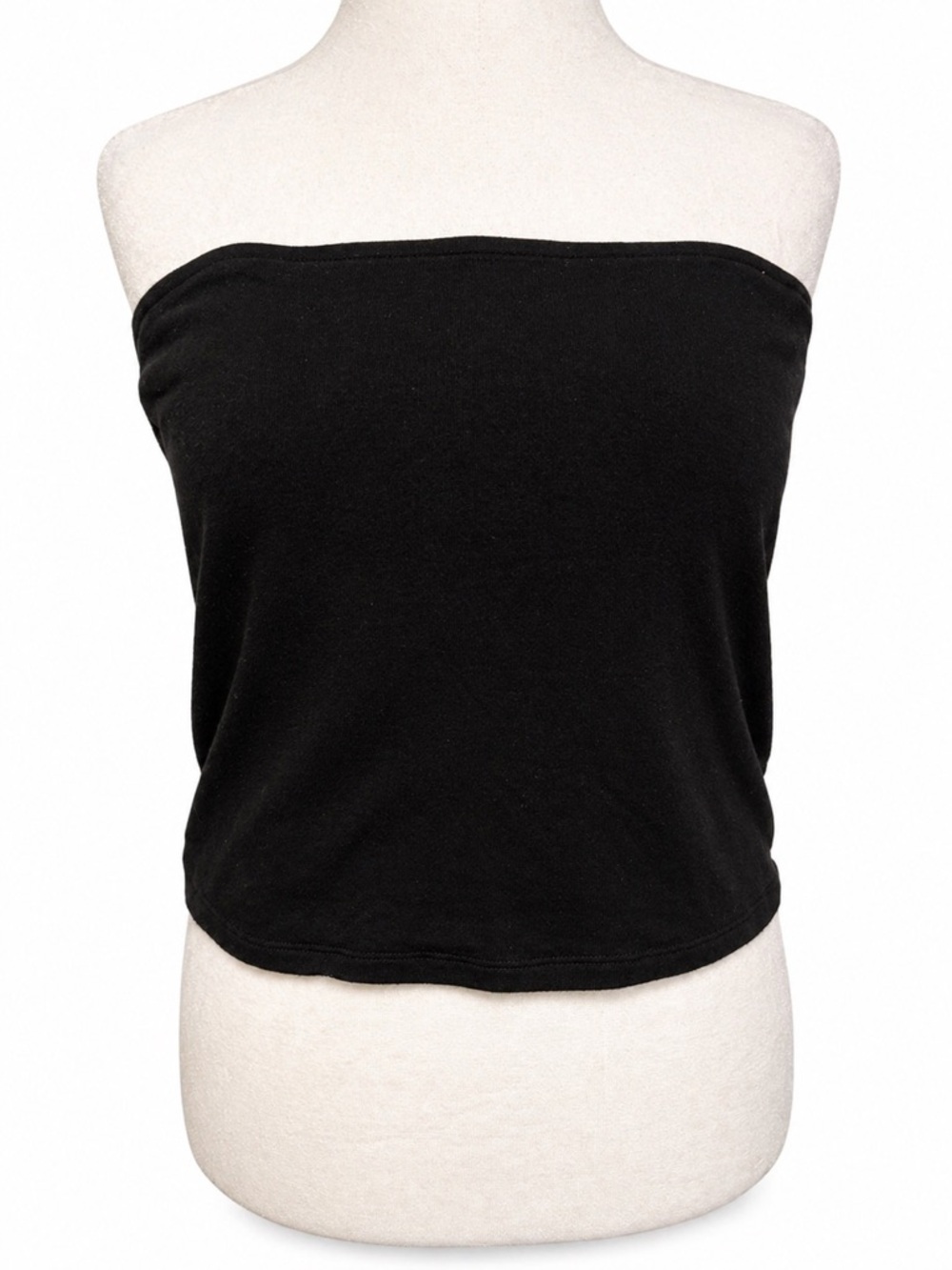 Old Navy Black Crop Tube Top XXL Built In Bra Strapless Stretch